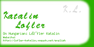 katalin lofler business card